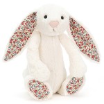 Jellycat 毛绒玩具兔子 中号 碎花耳奶油色 (Blossom Bunny)